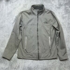 The North Face Canyonwall Jacket Mens M Gray Full Zip WindWall Softshell *SPOTS